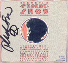 Phoebe Snow autograph on album.